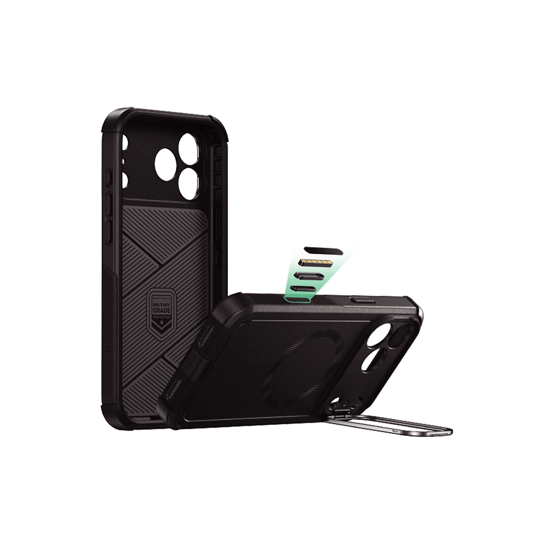 ESR iPhone 17 Pro Cyber Tough Magsafe Stantlı Kılıf - Siyah