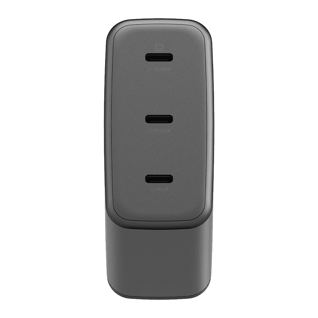 ENERGEA AmpCharge GaN100 2 Adet 100W Type-C ve 1 Adet 35W Type-C Çıkışlı Hızlı Şarj Aleti - Koyu Gri