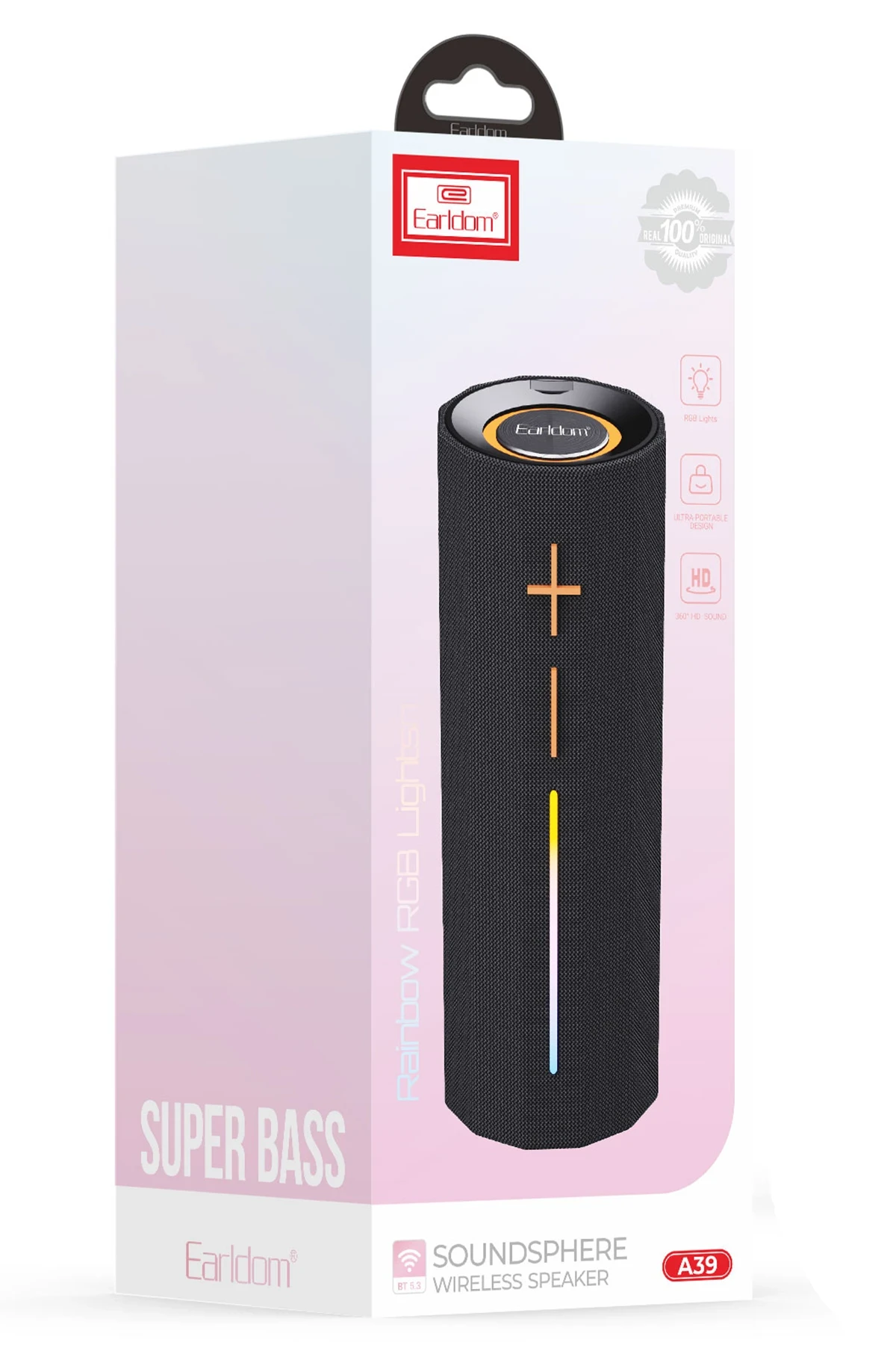 EARLDOM A39 RGB Işıklı Süper Bass BT 5.3 Kablosuz Hoparlör