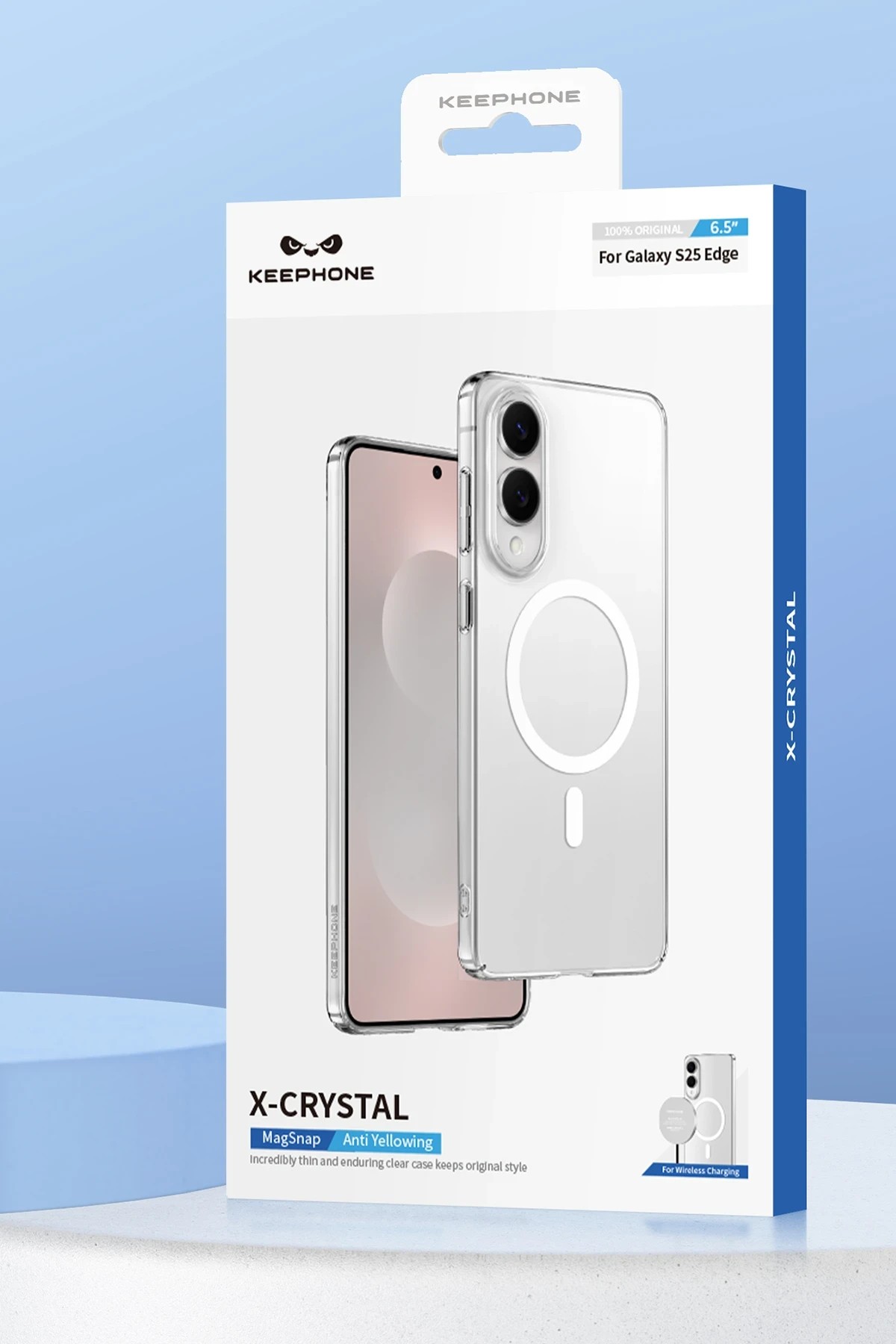 KEEPHONE Samsung S25 Edge X-Crystal Slim Magsafe Kılıf - Şeffaf
