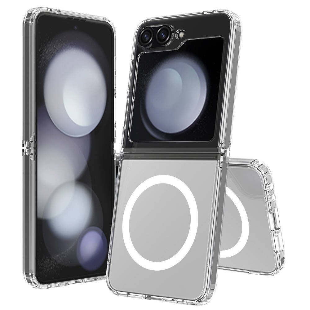YESIDO Samsung Galaxy Z Flip 6 PC03 Ace Şeffaf Magsafe Kılıf - Şeffaf