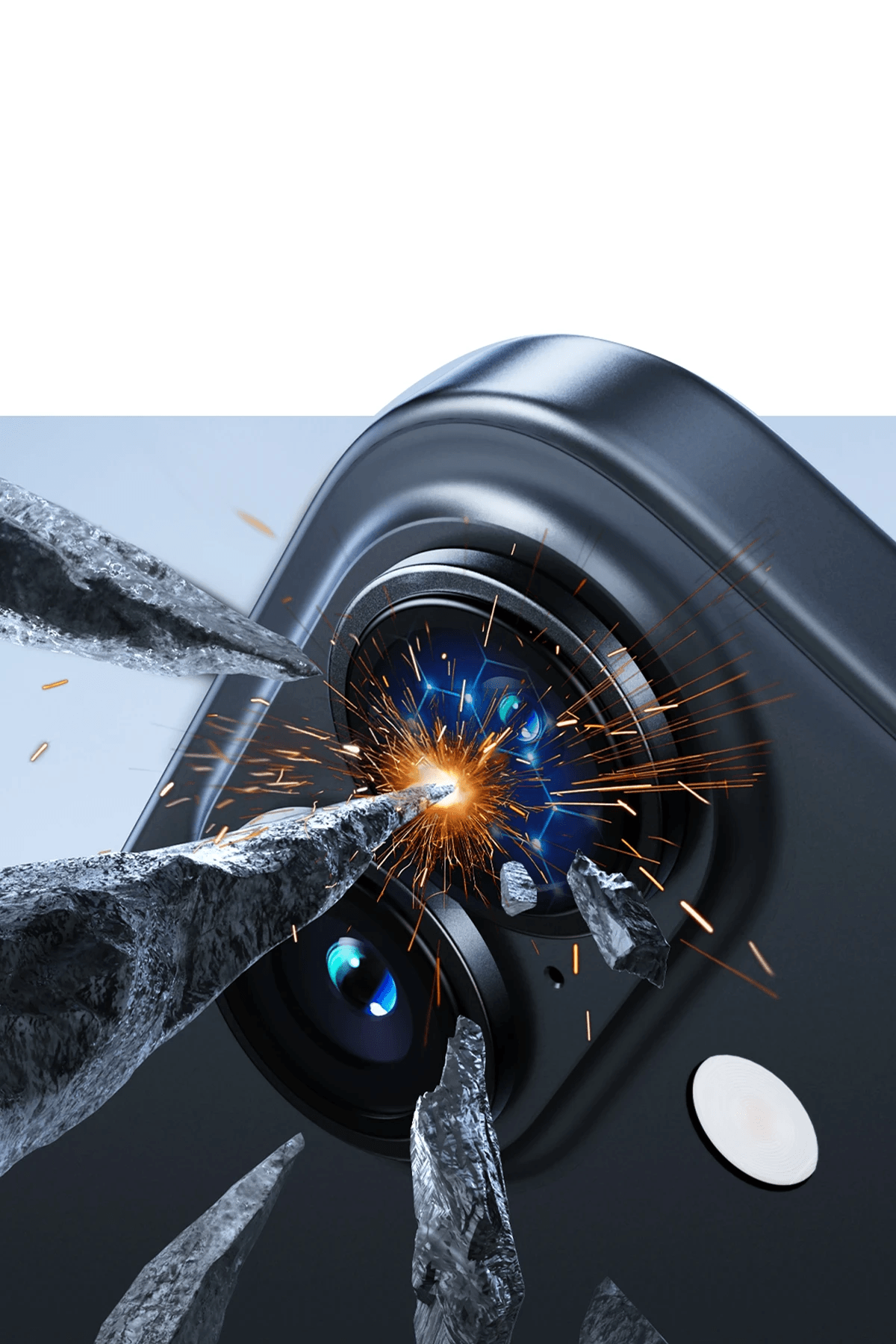 TORRAS iPhone 17 Lensguard AR Anti Glare Kamera Lens Koruyucu - Siyah