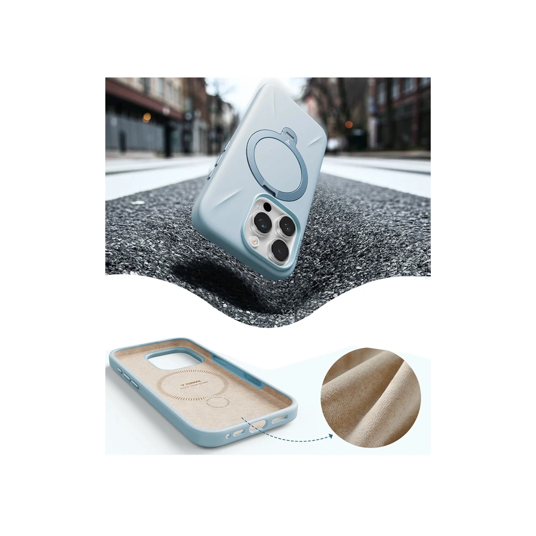 TORRAS iPhone 16 Pro Max O Stand Spin Silicone Serisi Magsafe Kılıf