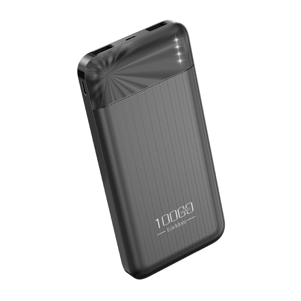 EARLDOM PB63 10.000 mAh 2 Adet 10W USB Çıkışlı Powerbank - Siyah