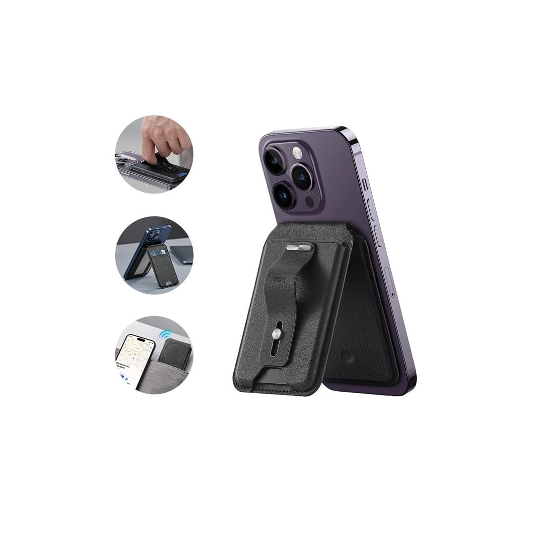 ESR HaloLock Geo Find My Destekli Stant Özellikli Magsafe Kartlık - Siyah