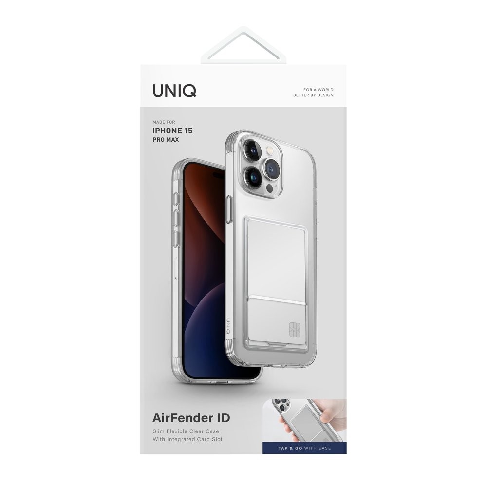 UNIQ iPhone 15 Pro Max Air Fender Kartvizitli Kılıf