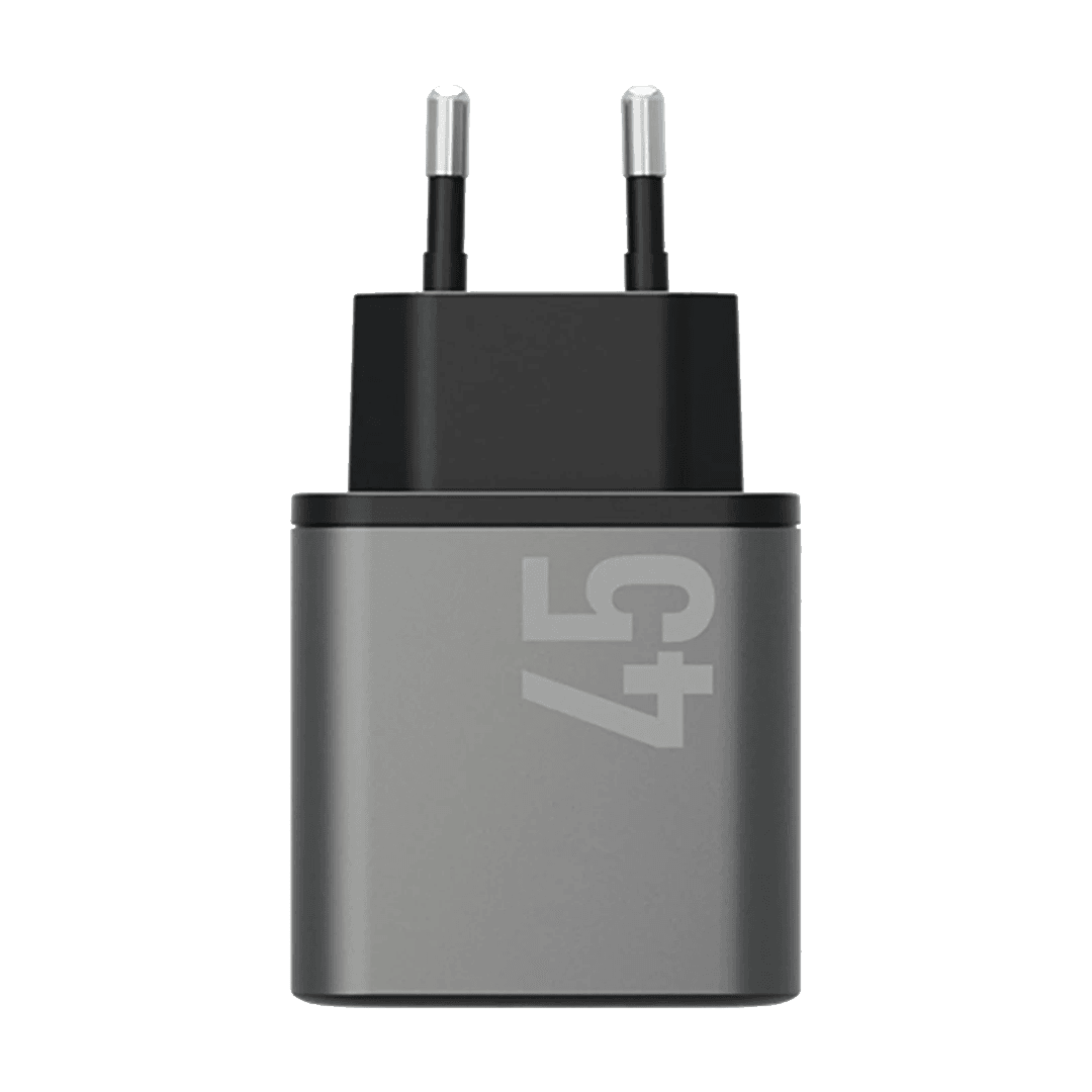 ENERGEA AmpCharger GaN45 2 Adet 45W Type-C Çıkışlı Hızlı Şarj Aleti - Koyu Gri