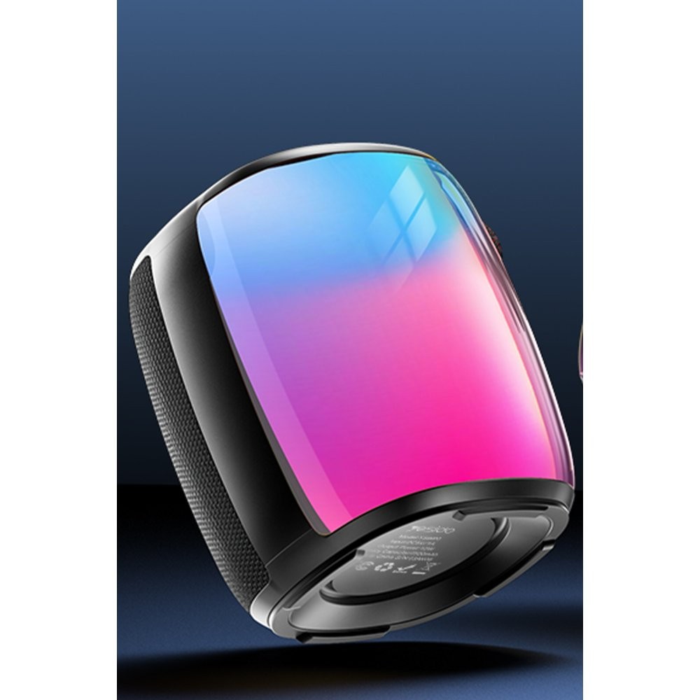 YESIDO YSW20 10W Dahili Hoparlörlü 2500 mAh Bataryalı BT 5.3 RGB Kablosuz Mini Hoparlör - Siyah