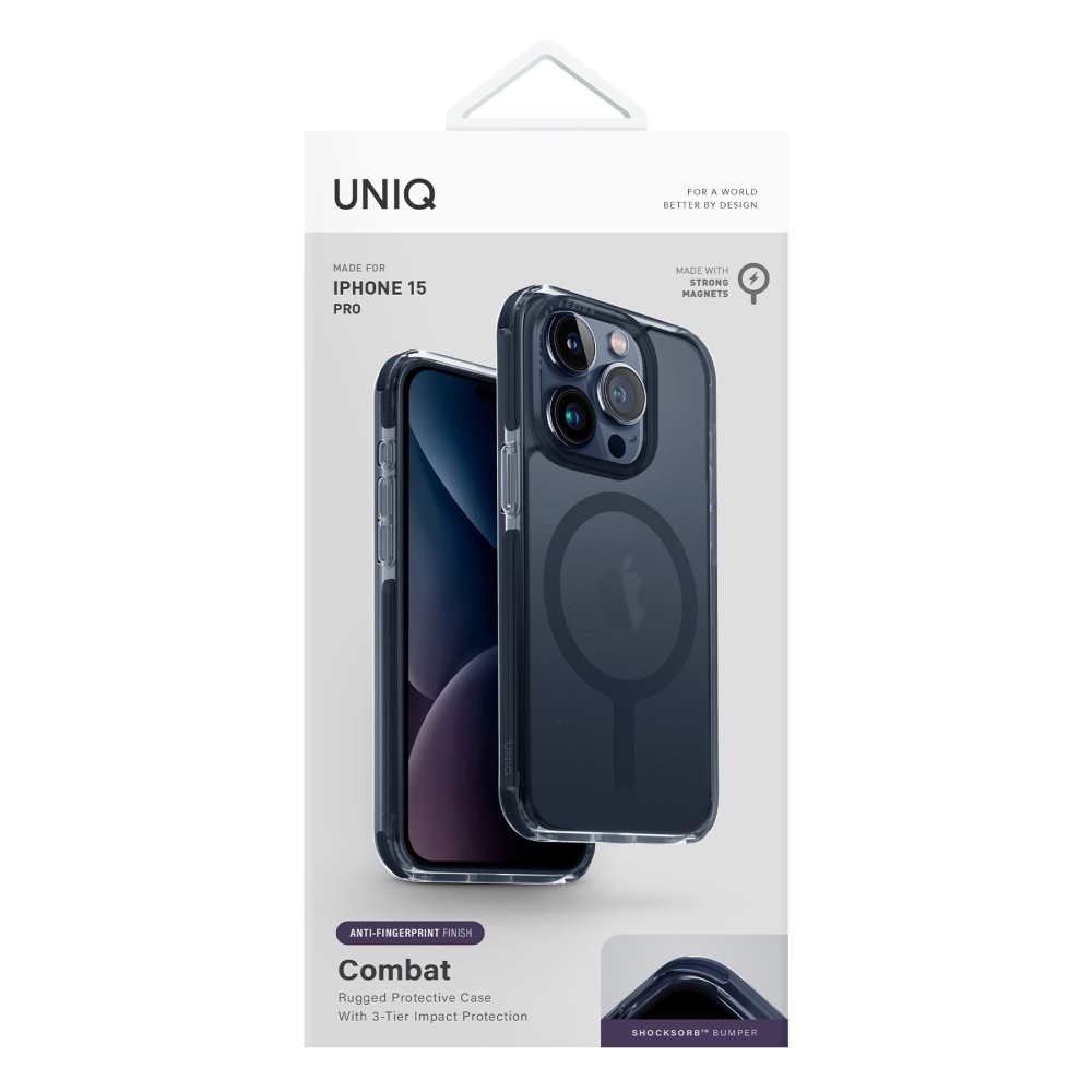 UNIQ iPhone 15 Pro Combat Magsafe Üç Katmanlı Koruyucu Kılıf