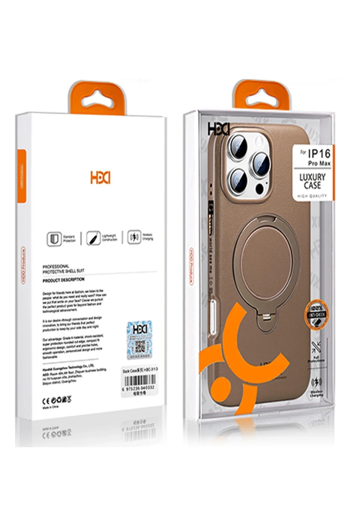 HDD iPhone 16 Pro Max Vapor Deri Magsafe Stantlı Kılıf