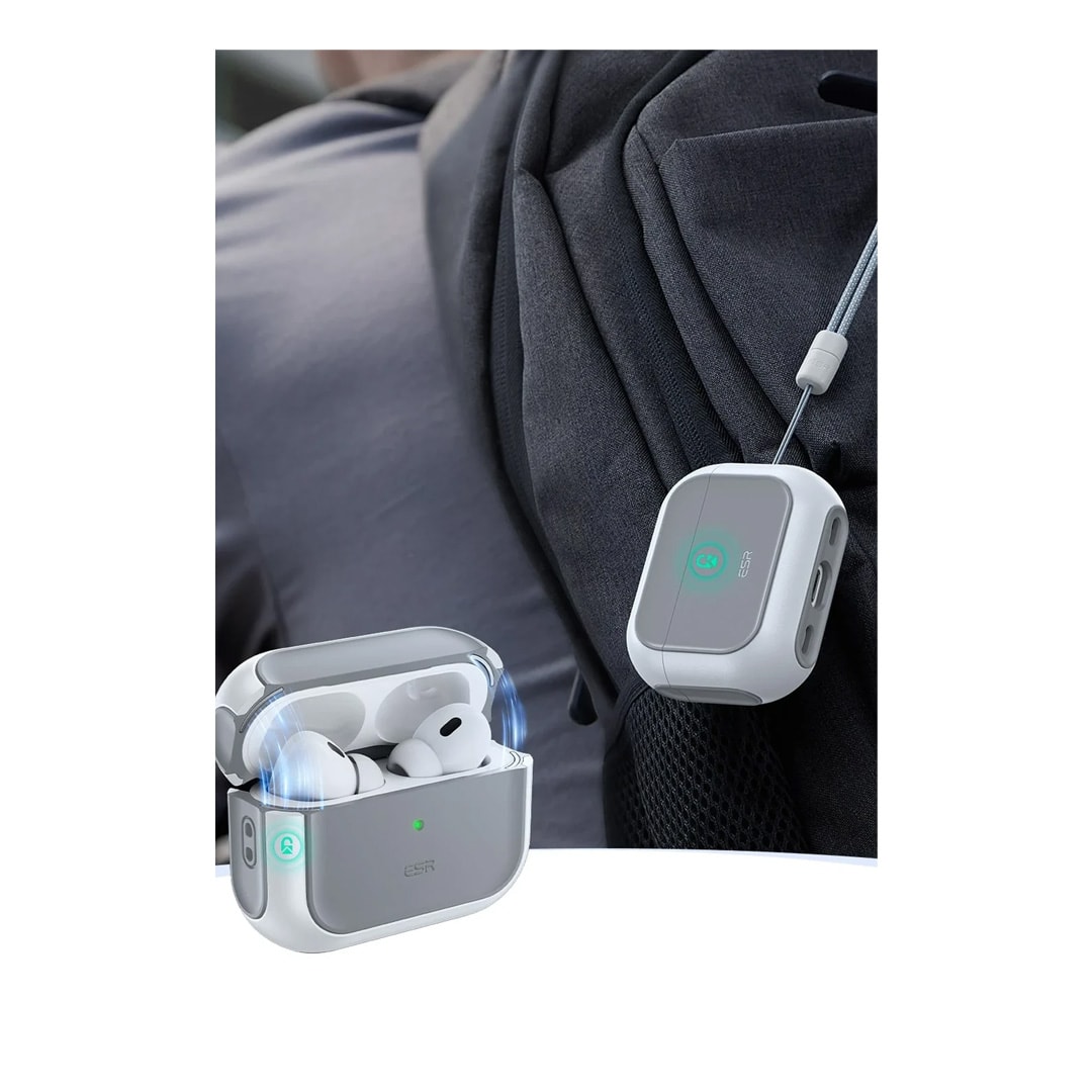 ESR Airpods Pro (1.nesil) Orbit Hybrid Magsafe Şarj Destekli Kılıf - Beyaz
