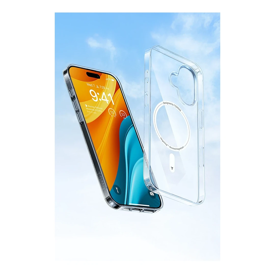 TORRAS iPhone 16 SlimFit Magsafe Kılıf - Şeffaf