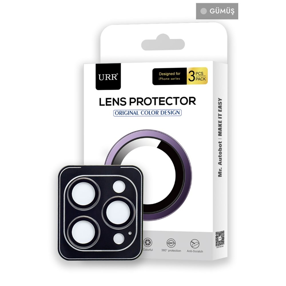 URR iPhone 14 Pro Max Titanium Alloy Kamera Lens Koruyucu