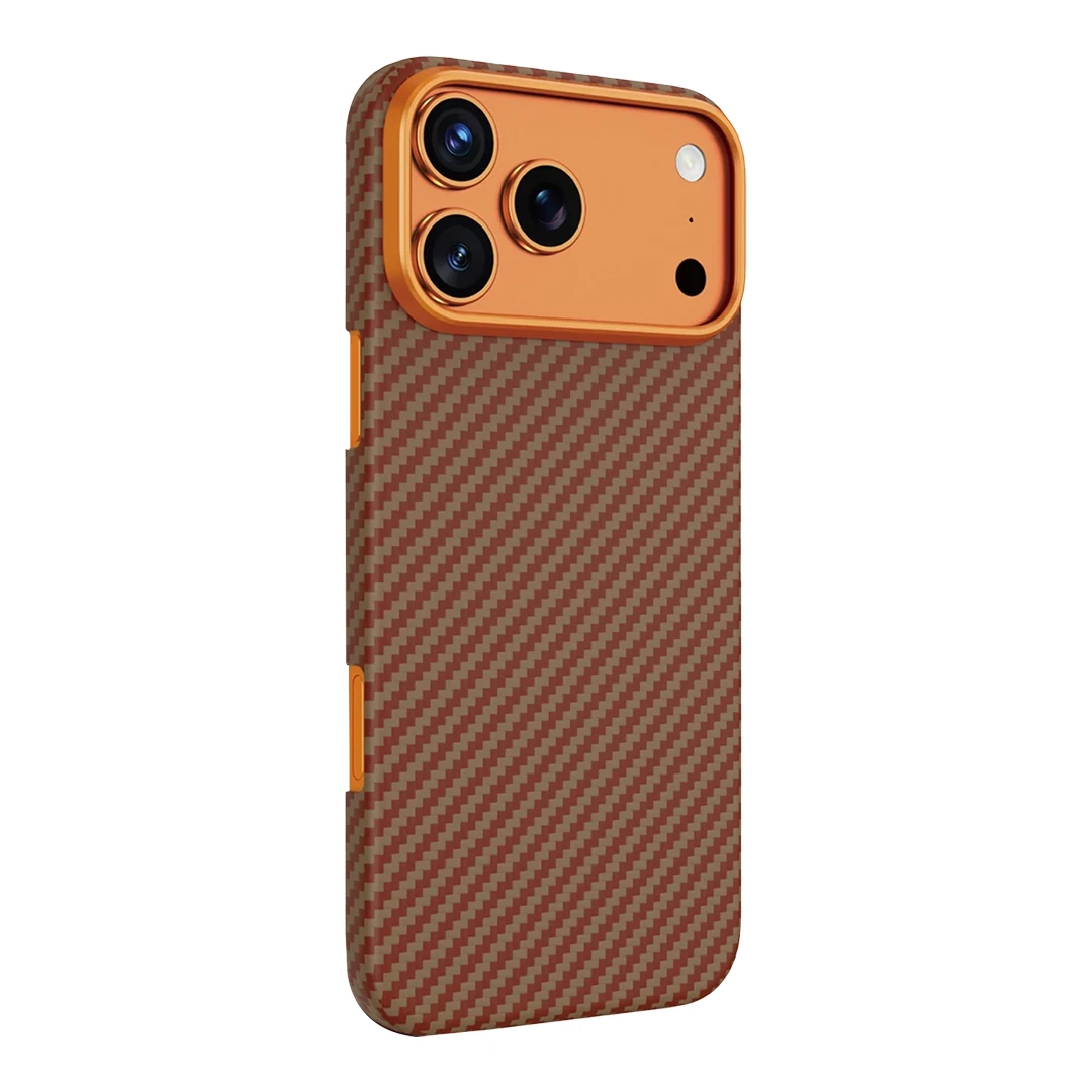 KEEPHONE iPhone 17 Pro Kevlar Magsafe Kılıf - Turuncu