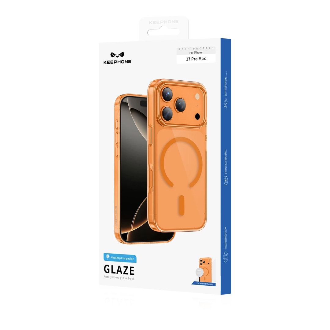 KEEPHONE iPhone 17 Glaze Magsafe Kılıf - Şeffaf