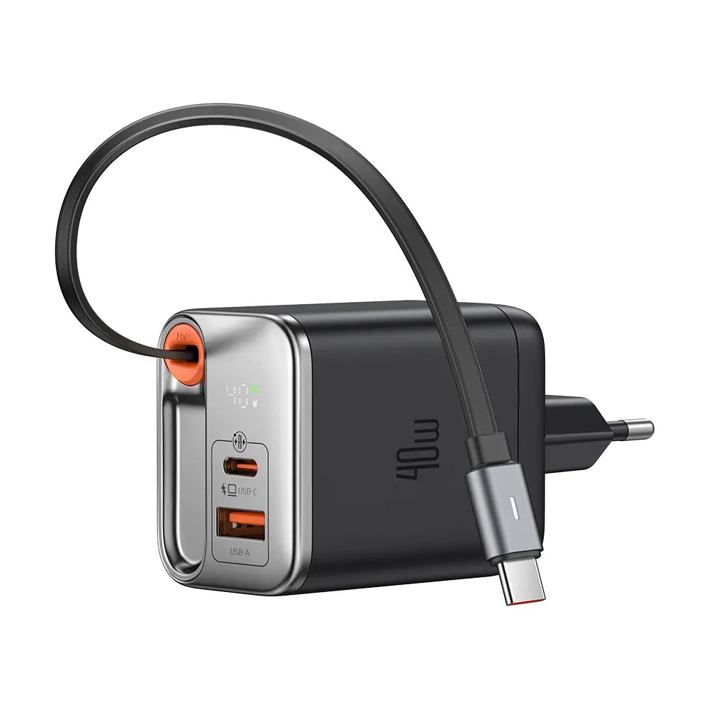 MCDODO CH-4281 FreeGo 40W Dahili Geri Çekilebilir Kablolu GaN Şarj Cihazı 