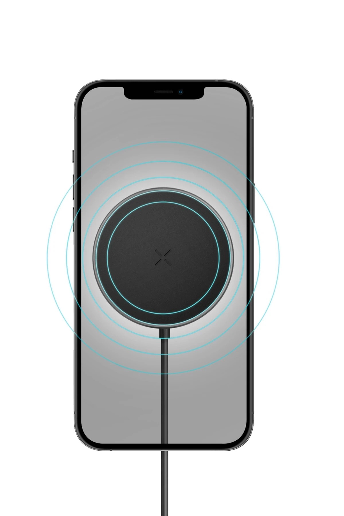 ENERGEA MagDrive 2in1 Izgara Klipsli ve Bardaklık Bölgesine Takma Aparatlı 15W Kablosuz Şarjlı Manyetik Magsafe Araç Tutucu - Siyah