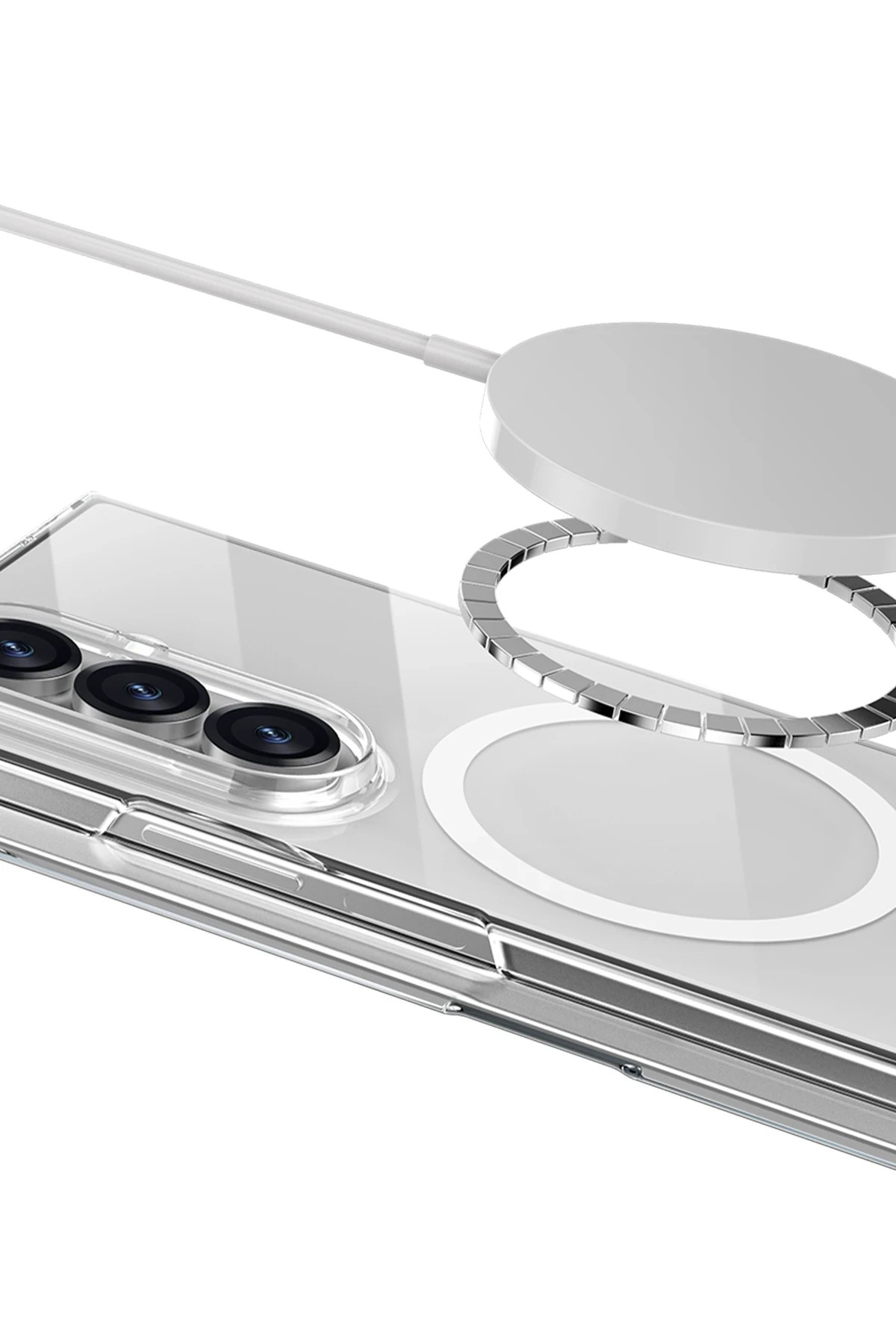 KEEPHONE Samsung Galaxy Z Fold 7 X-Crystal Slim Magsafe Kılıf - Şeffaf