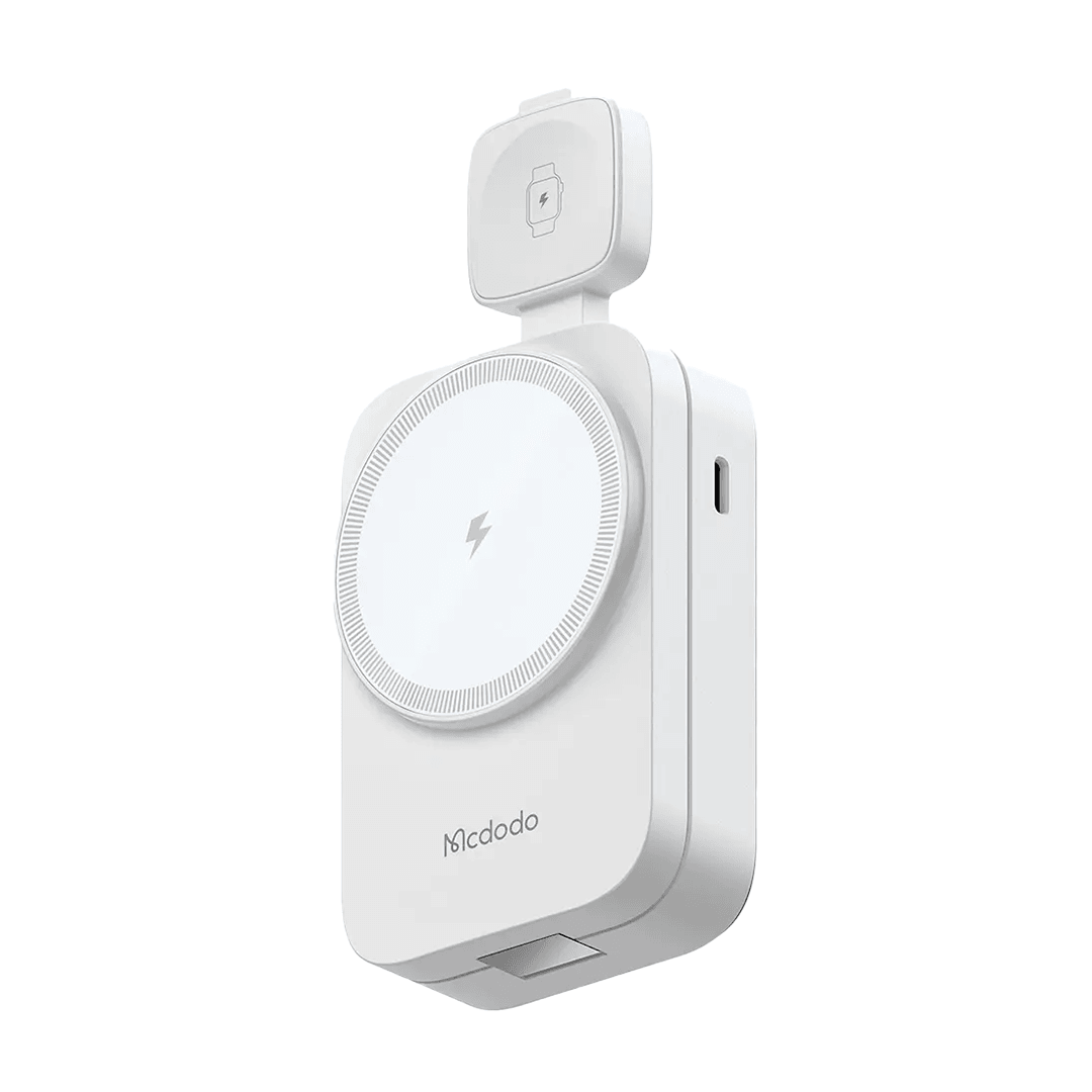 MCDODO CH-5090 15W 3'ü 1 Katlanabilir Kablosuz Şarj Standı - Beyaz
