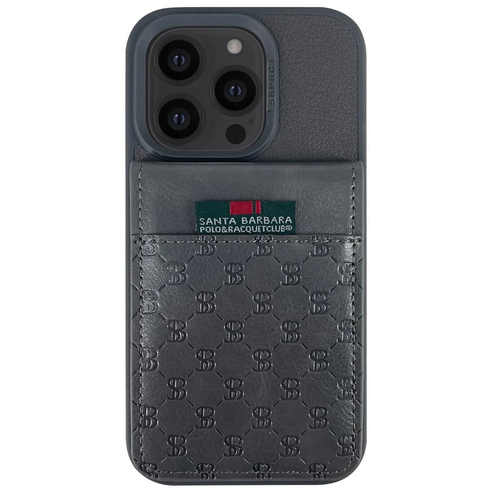 SBPRC iPhone 14 Pro Hulda Kartvizitli Kılıf - Koyu Gri