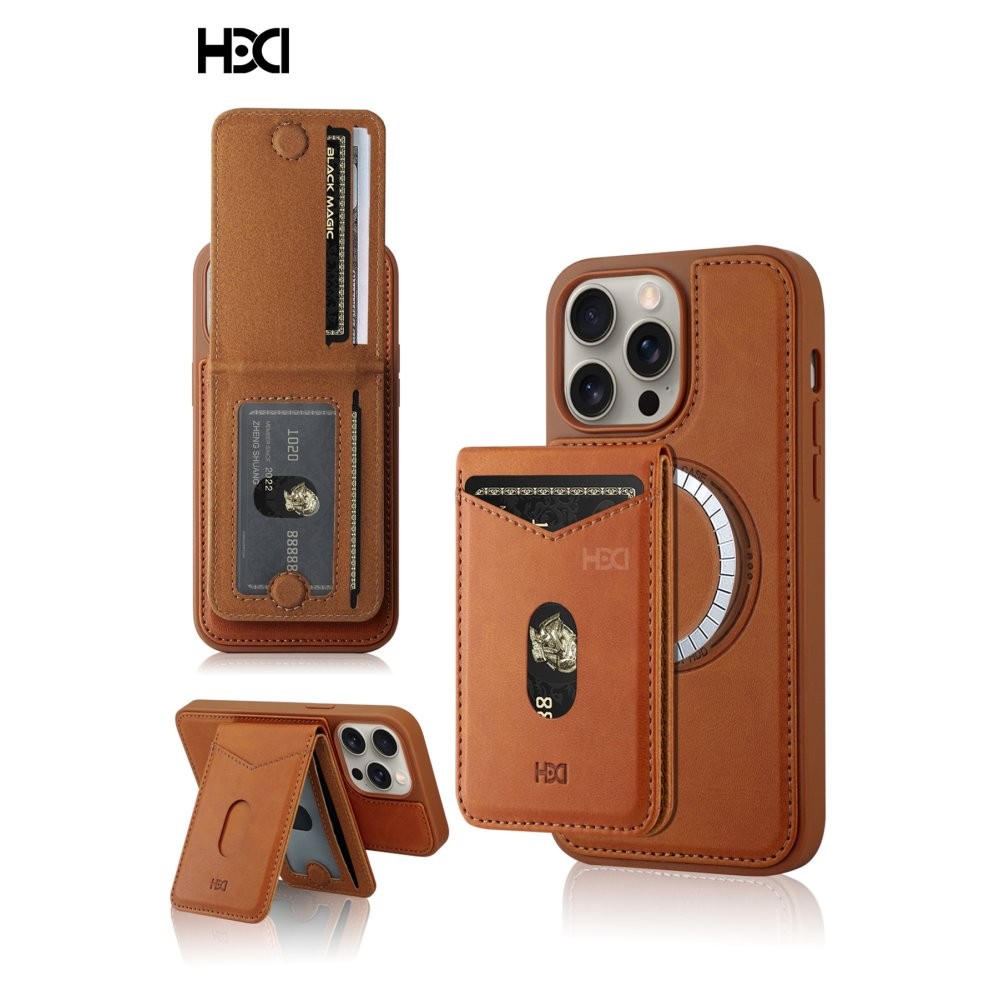 HDD iPhone 15 Pro HBC-246 Ottawa Magnet Kartvizitli Stantlı Kılıf - Lacivert