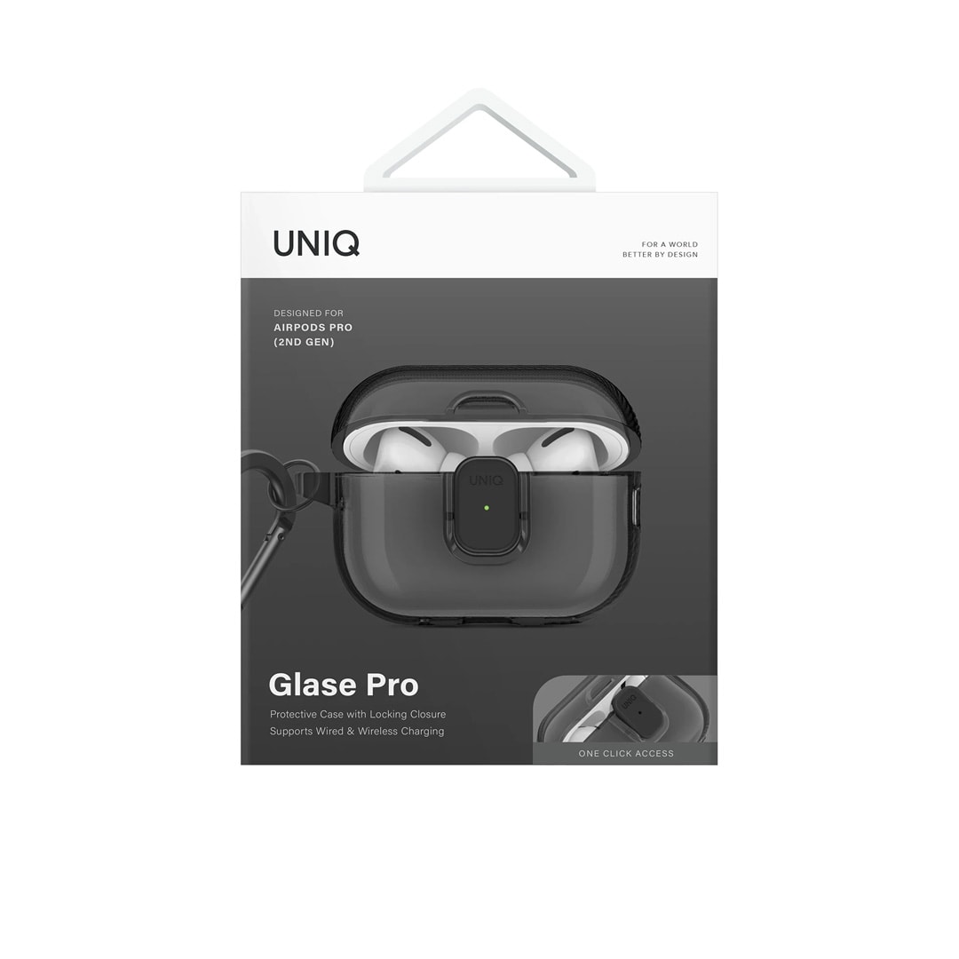 UNIQ Airpods 4 (4.nesil) Glase Pro Kilitli Kılıf