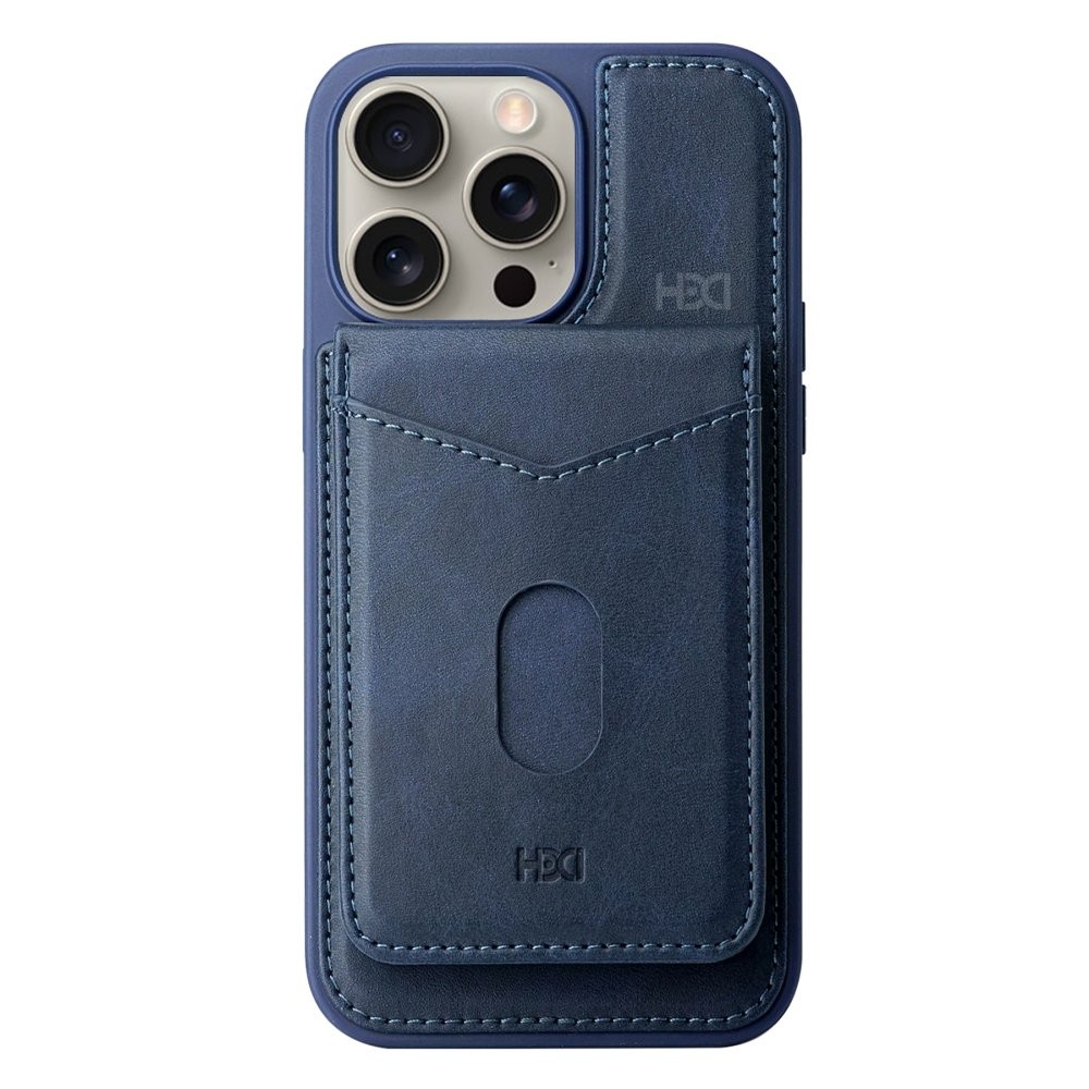 HDD iPhone 15 Pro HBC-246 Ottawa Magnet Kartvizitli Stantlı Kılıf - Lacivert