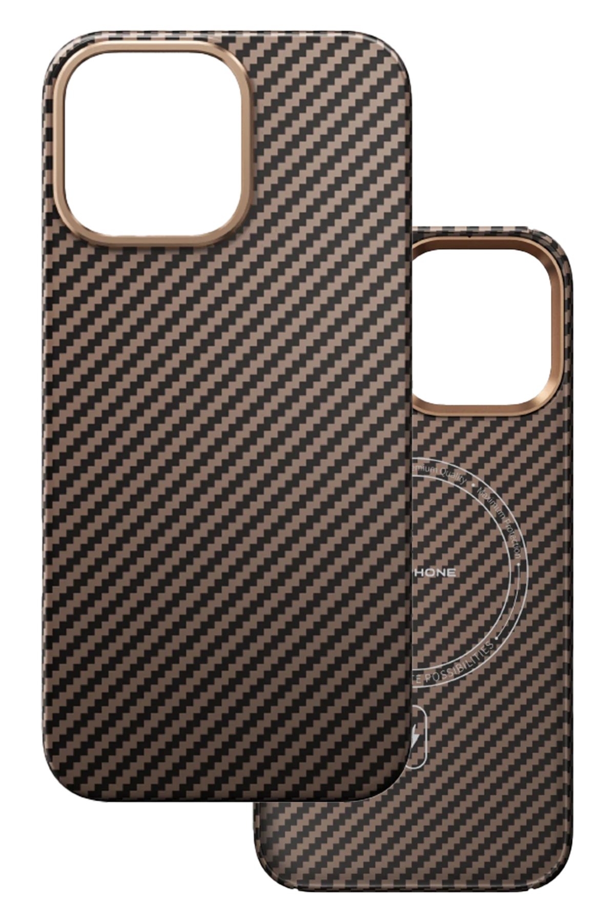 KEEPHONE iPhone 16 Pro Max Magsafe Şarj Özellikli 0,5 mm Süper İnce Aramid Karbon Fiber Kevlar Kılıf