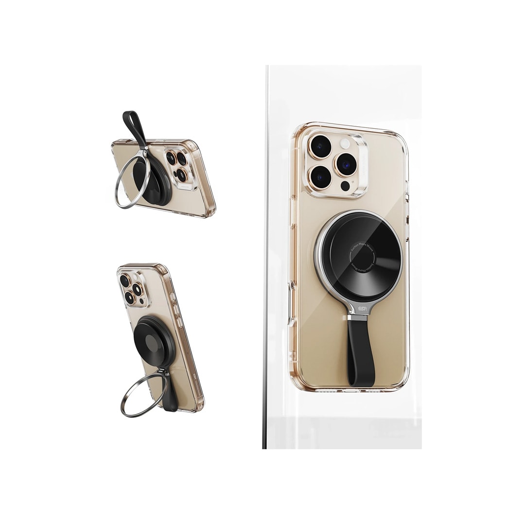 ESR HaloLock Vantuzlu ve Standlı Manyetik Magsafe Telefon Tutucu - Siyah