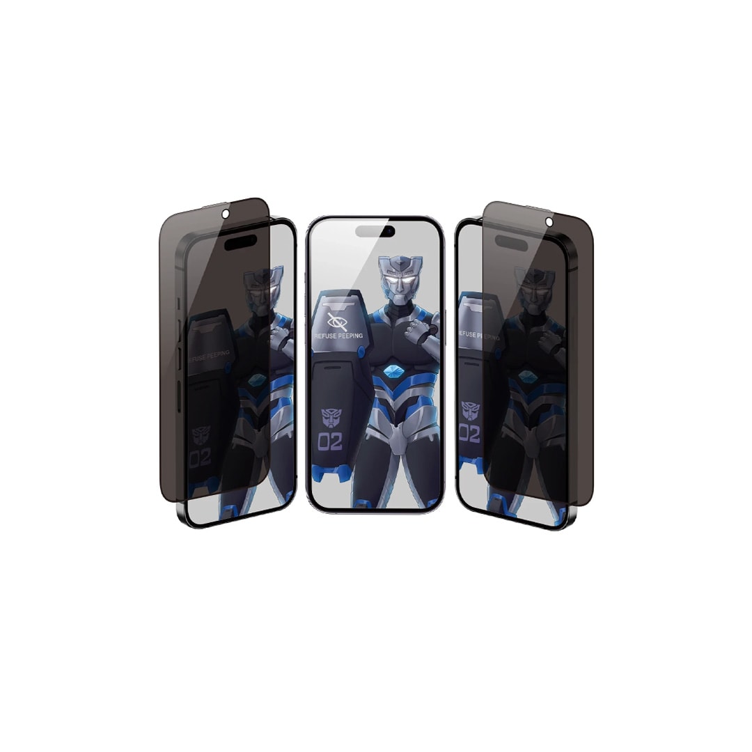 URR iPhone 17 Pro Max 3D Anti-Peep Curved Hayalet Cam Ekran Koruyucu - Siyah