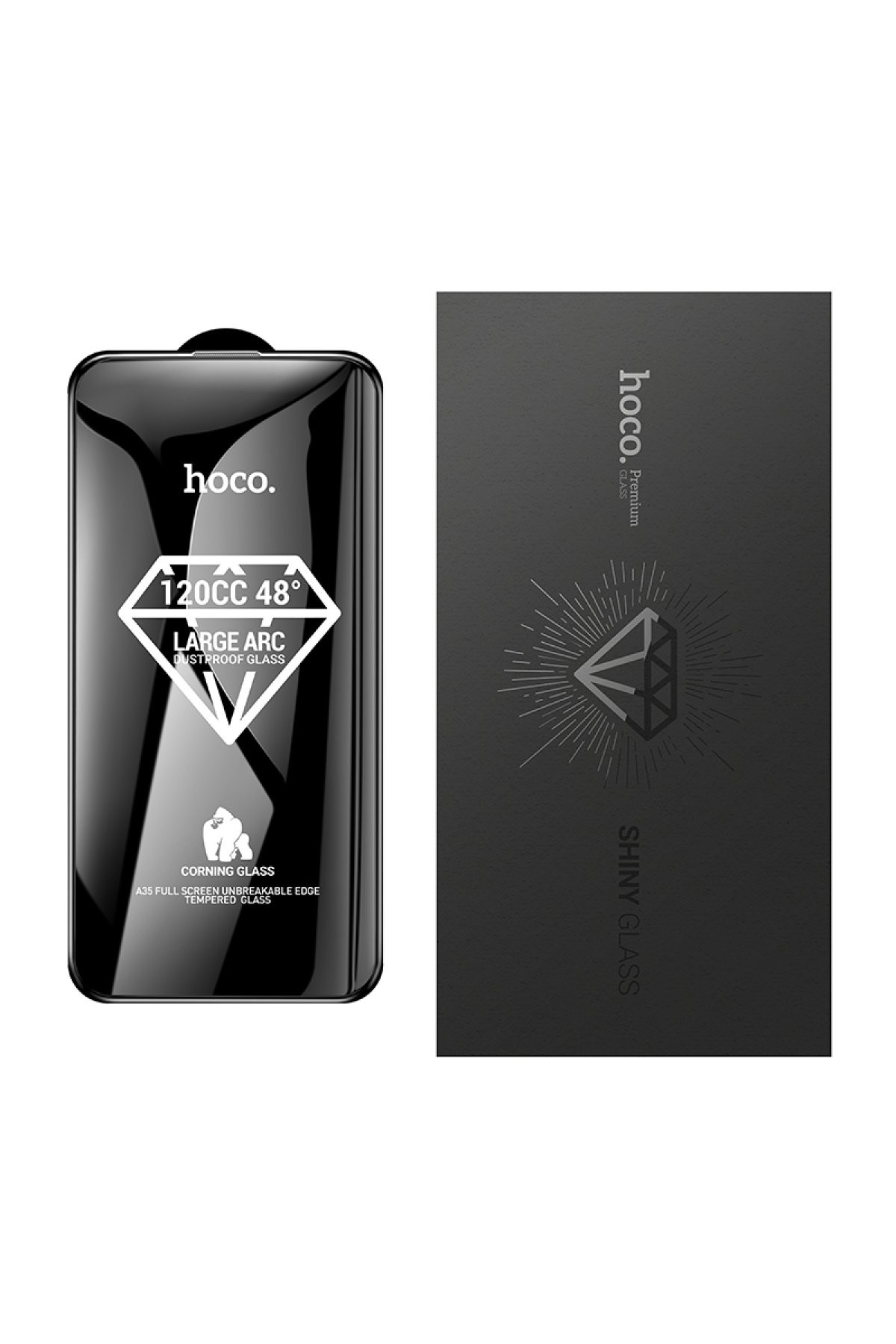 HOCO iPhone 16 Pro Large ARC Edge Pure Cam Ekran Koruyucu - Siyah