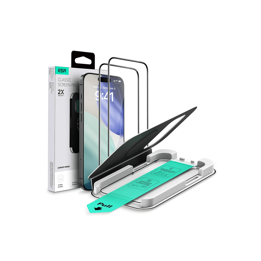 ESR iPhone 17 UltraFit Classic 2 Adet Cam Ekran Koruyucu - Siyah