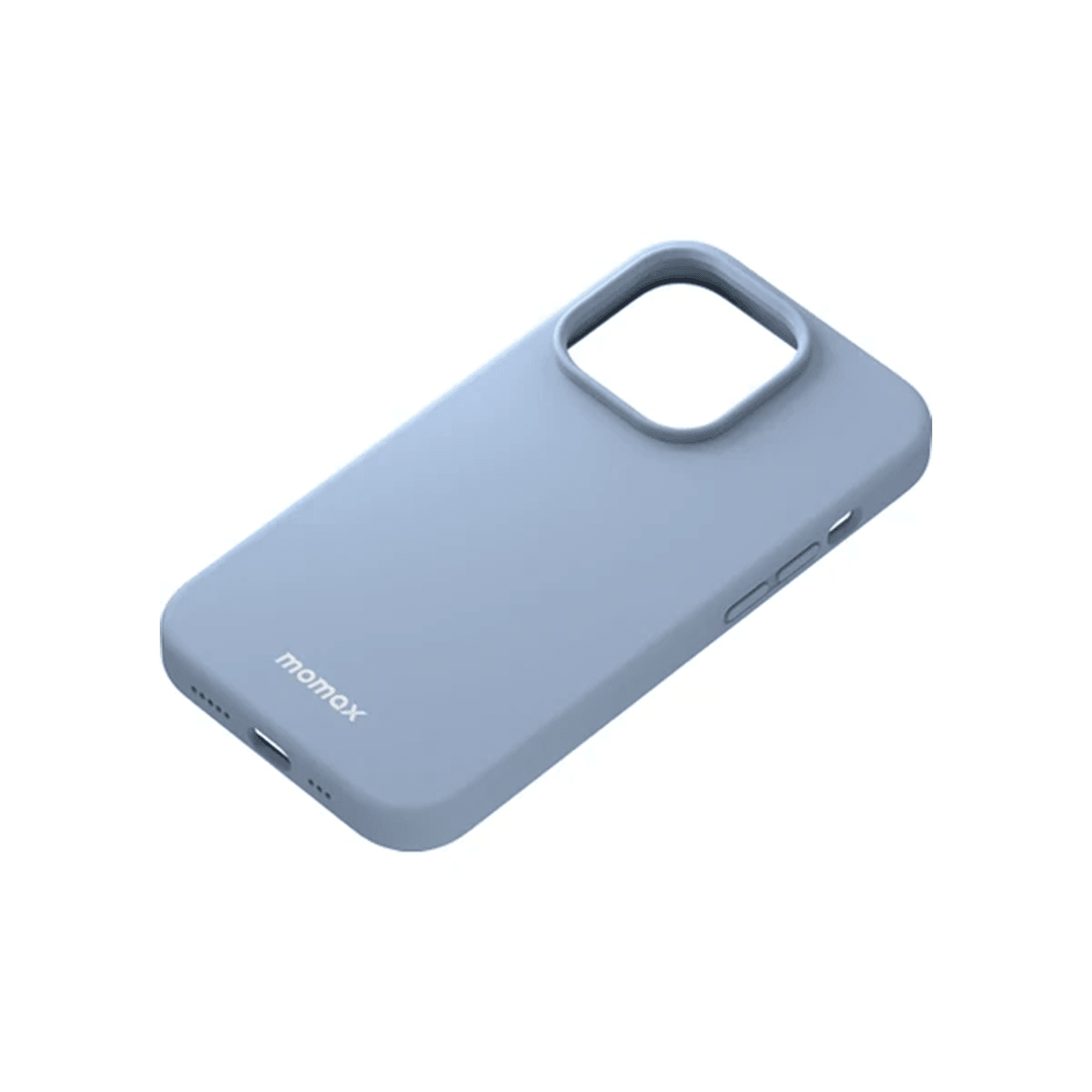 MOMAX Drop Protection Magsafe Silikon Kılıf 14 Plus - Puslu Mavi