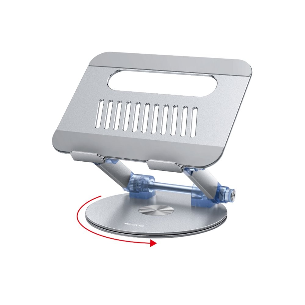 YESIDO LP06 360 Derece Ayarlanabilir Metal Laptop Standı - Gümüş