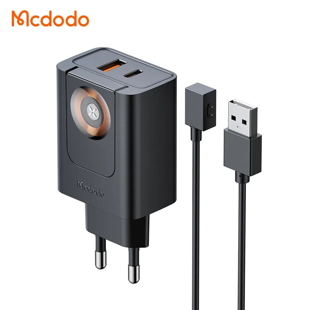 MCDODO CH-3700 30W 2'si 1 Arada Kablosuz Apple Watch ve Seyahat Şarj Adaptörü