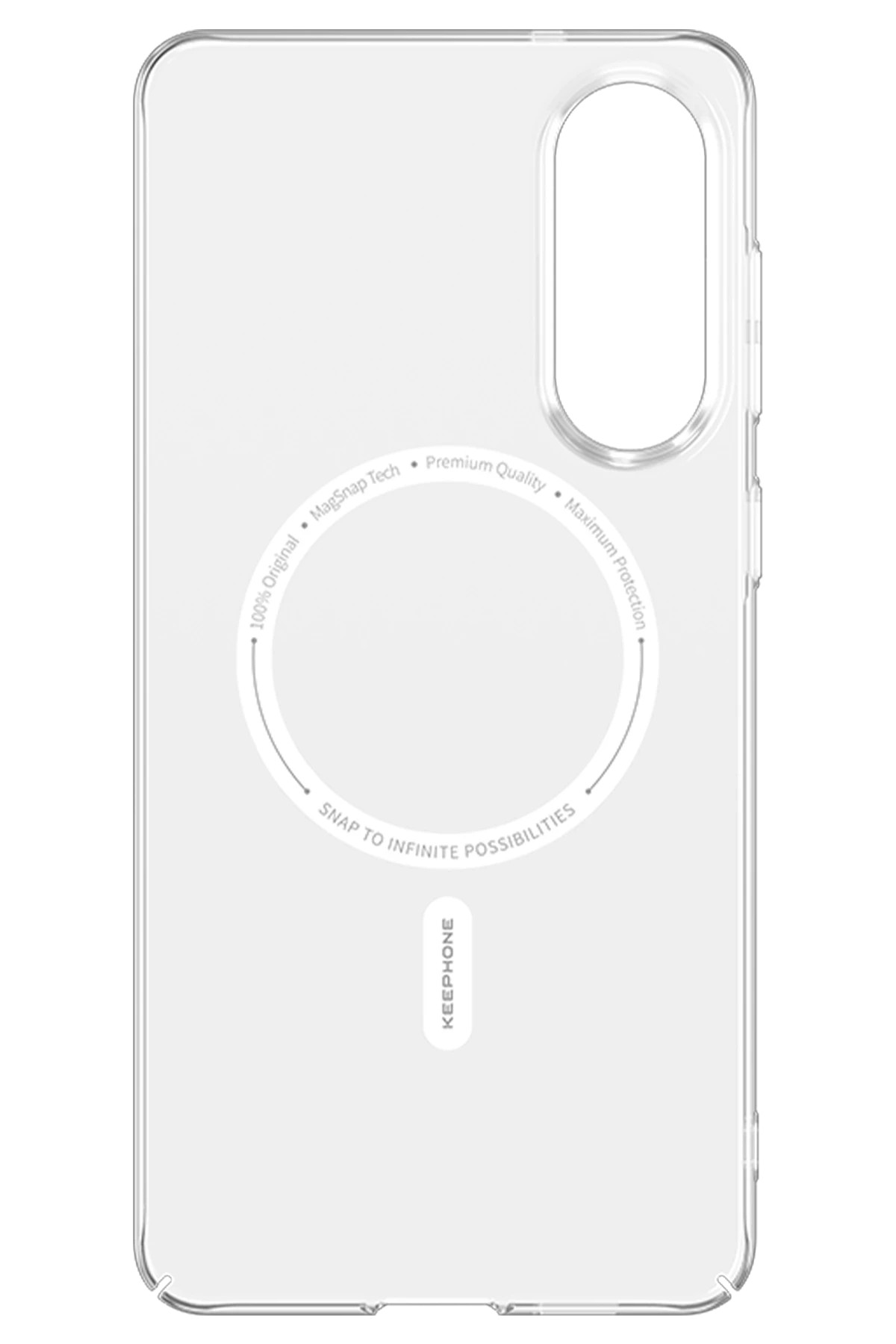 KEEPHONE Samsung S25 Edge X-Crystal Slim Magsafe Kılıf - Şeffaf