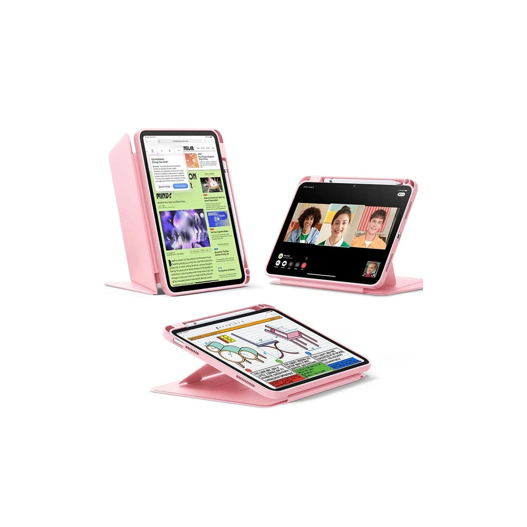 ESR iPad 2025 10.9 (10.nesil) Flip Manyetik Tablet Kılıfı - Pembe