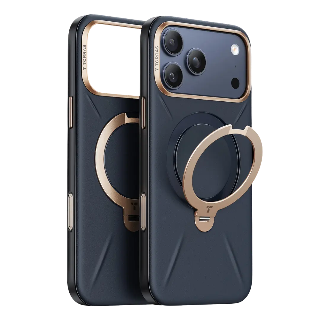 TORRAS iPhone 17 Pro Max O Stand Spin VegSkin Serisi Magsafe Kılıf