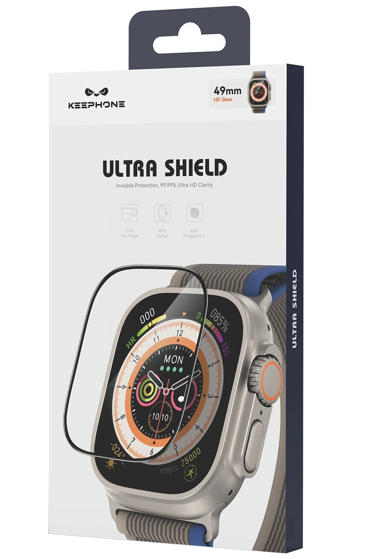 KEEPHONE Apple Watch Ultra 49 mm Ultra Glass Pro Saat Cam Ekran Koruyucu - Şeffaf
