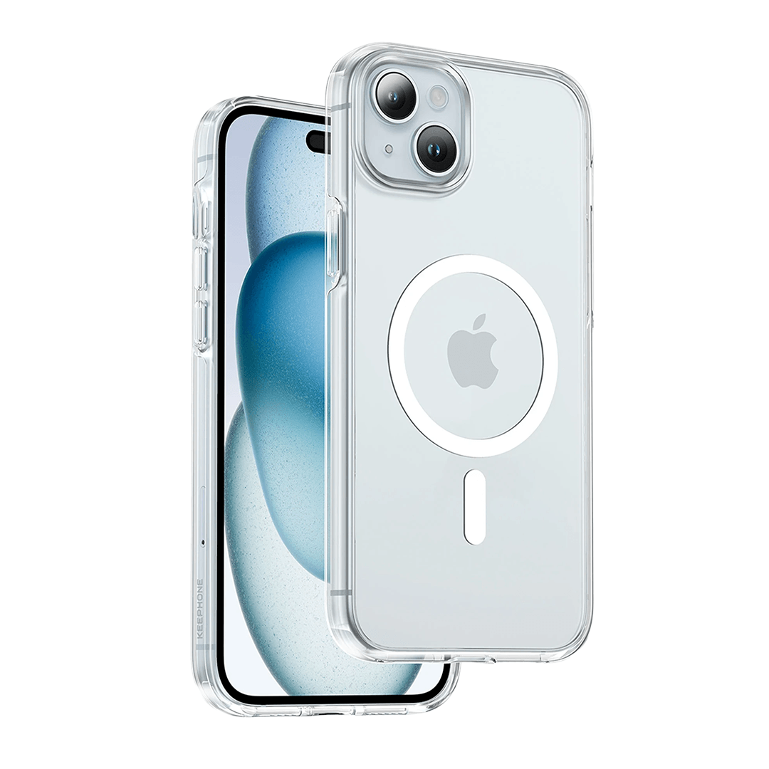 KEEPHONE iPhone 15 Non Yellow Magsafe Kılıf - Şeffaf