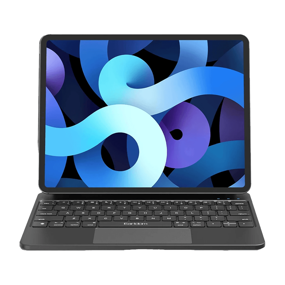EARLDOM KB8 iPad Air 4 10.9 Kablosuz Klavyeli Tablet Kılıfı - Siyah