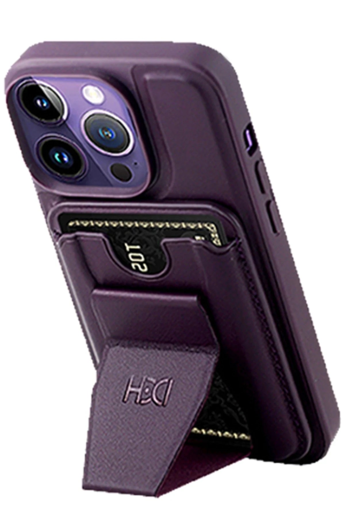 HDD iPhone 14 Pro Max HD Deri Luxury Magnet Kartvizitli Kılıf
