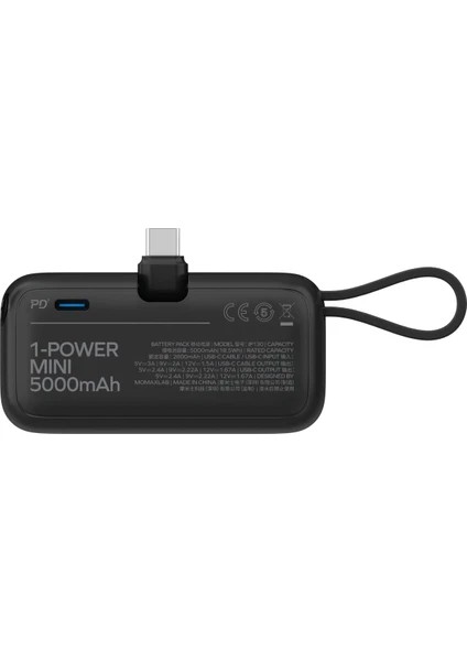 MOMAX IP130 1-Power Mini 3 in 1 5000mAh Powerbank