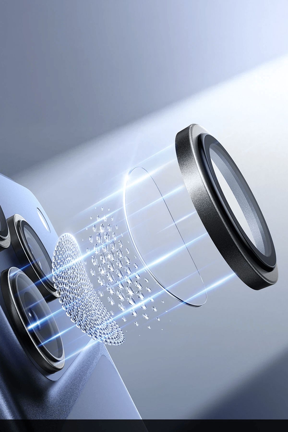 TORRAS iPhone 17 Lensguard AR Anti Glare Kamera Lens Koruyucu - Siyah