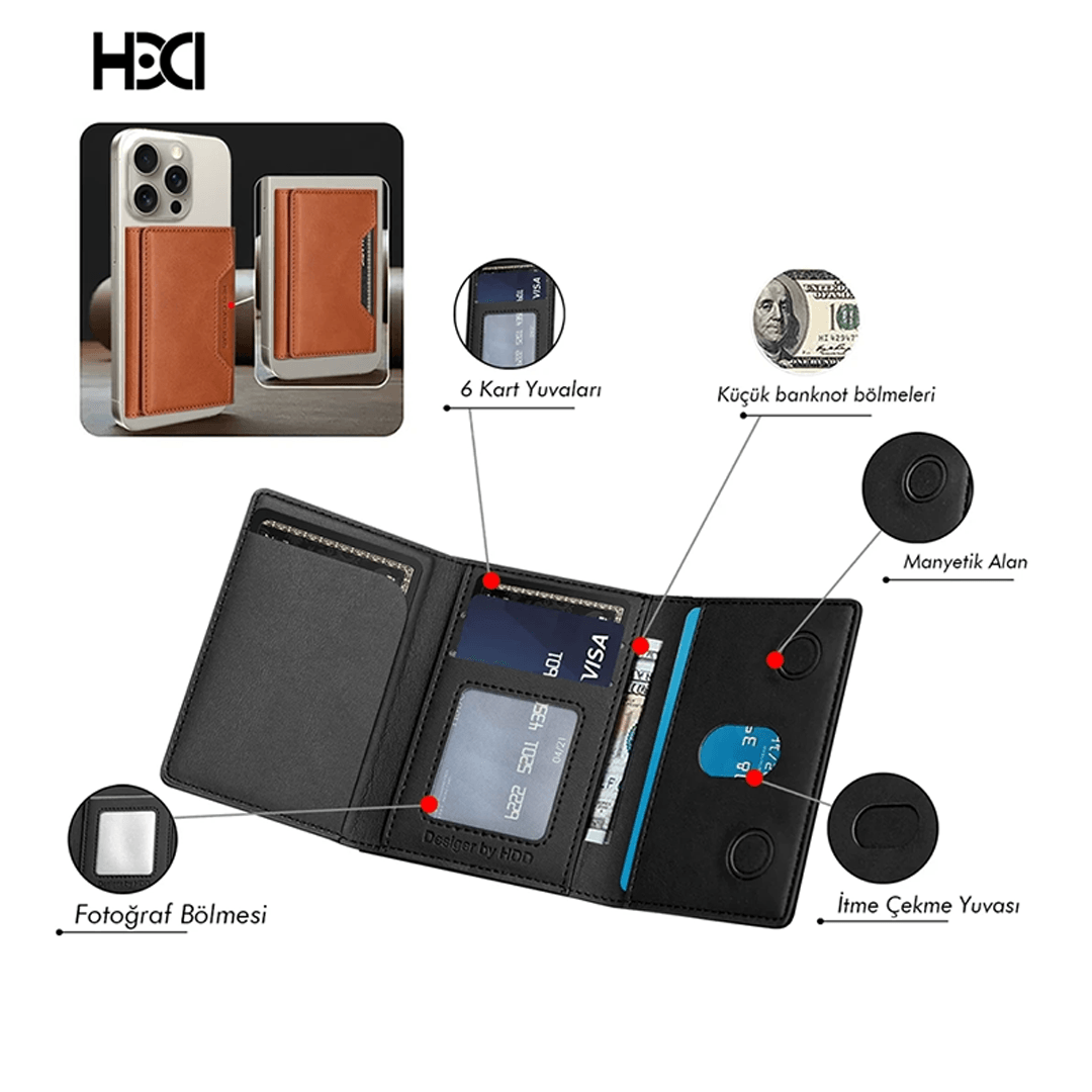 HDD HS-013 Stant Özellikli Magsafe Kartlık