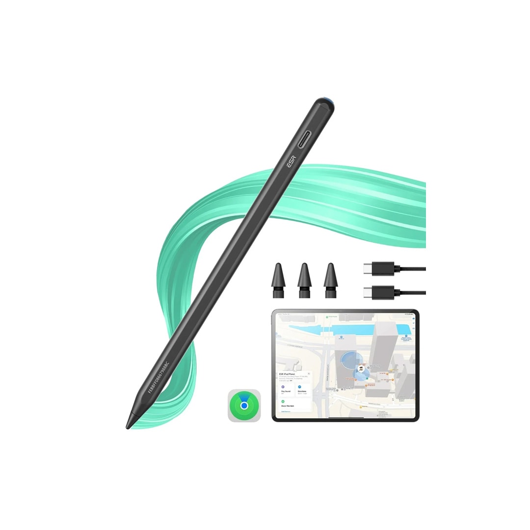 ESR Geo iPad için Find My Özellikli Dijital Dokunmatik Kalem - Siyah