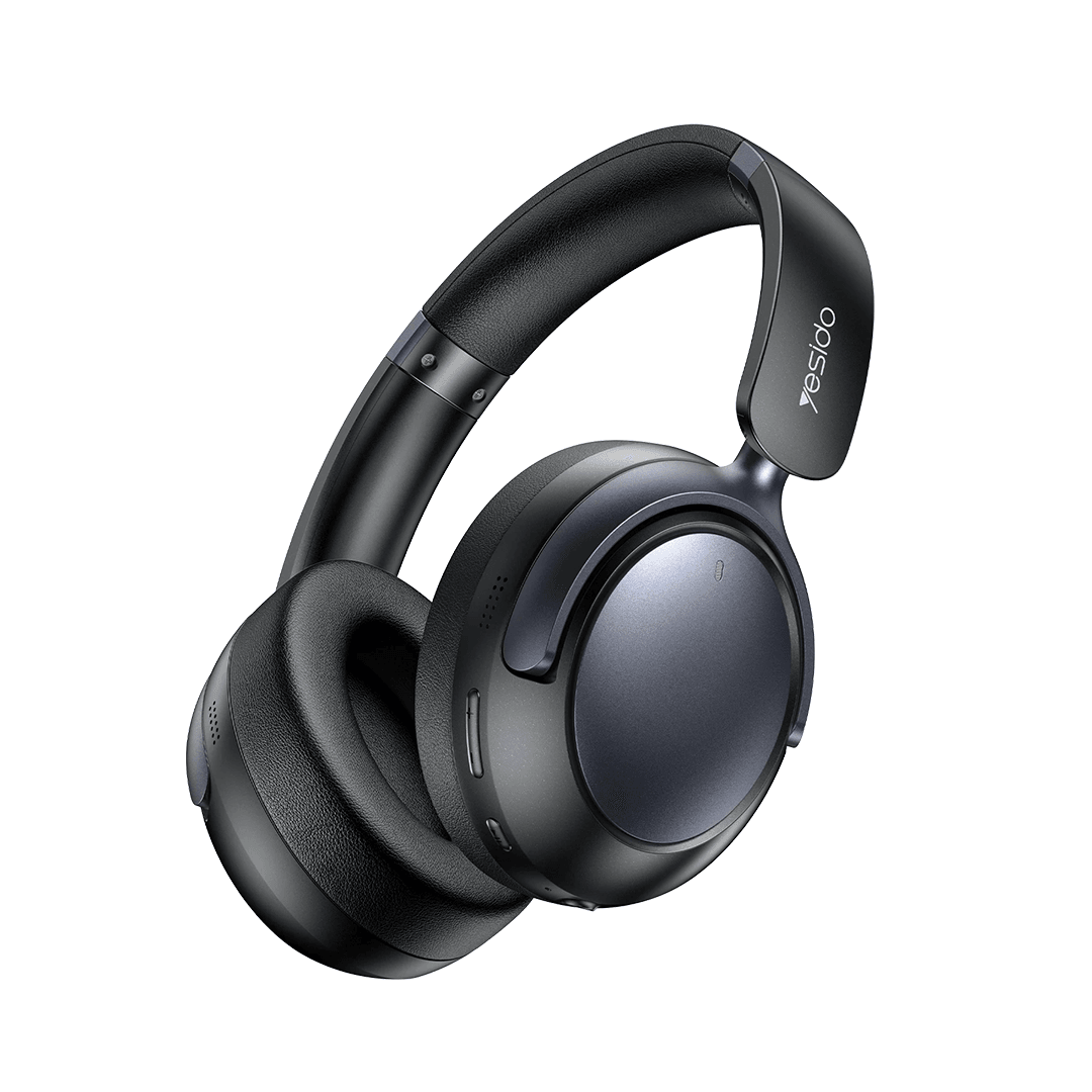 YESIDO EP07 BT 5.3 Hibrit Aktif Gürültü Engelleyici Özellikli Kafaüstü Bluetooth Kulaklık - Siyah