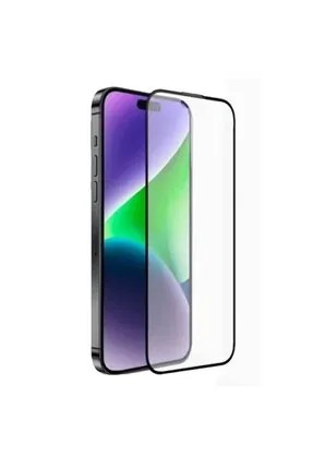 URR iPhone 15 Pro 3D Matte Antiglare Resin Edge Cam Ekran Koruyucu - Siyah