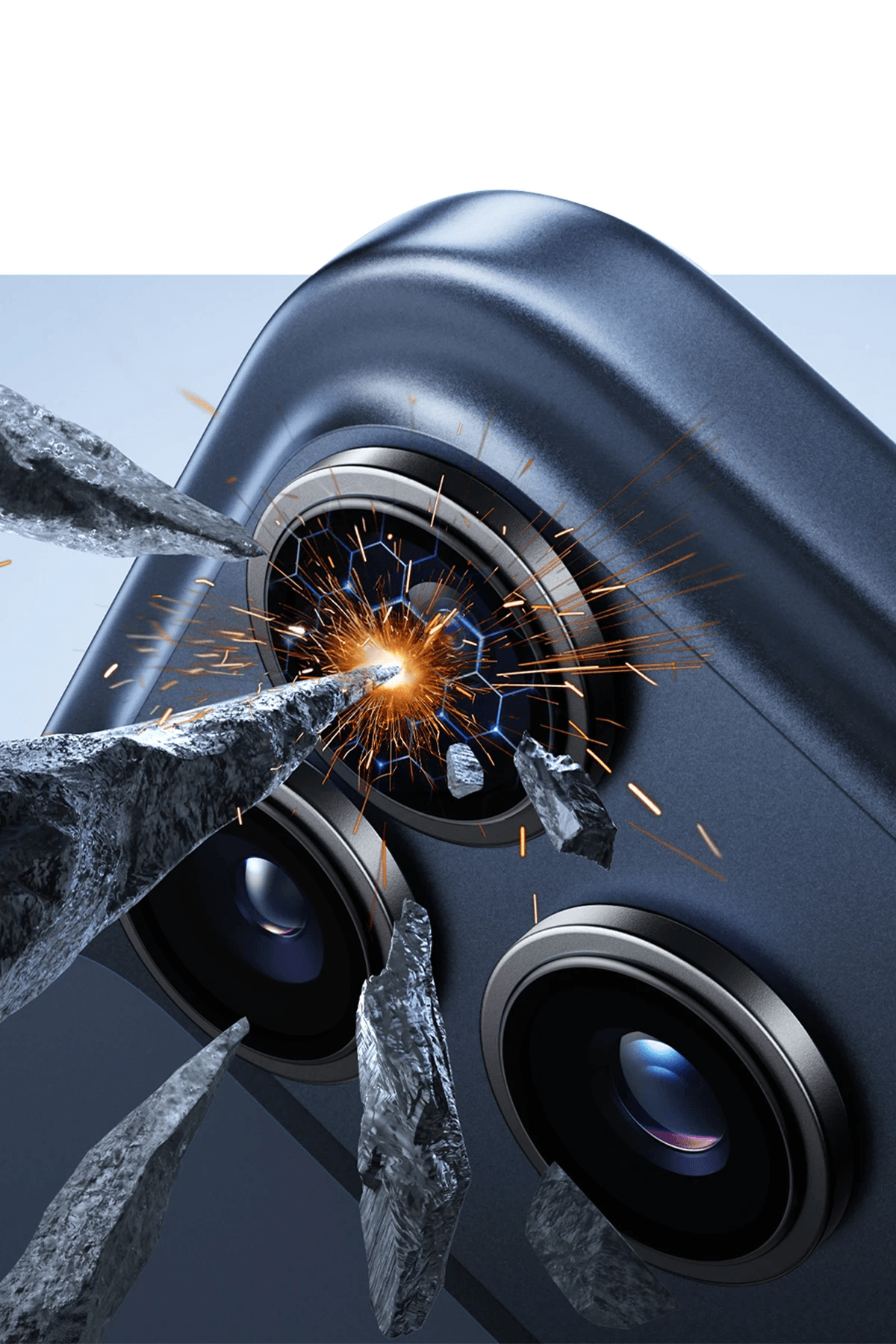 TORRAS iPhone 17 Pro Lensguard AR Anti Glare Kamera Lens Koruyucu - Siyah