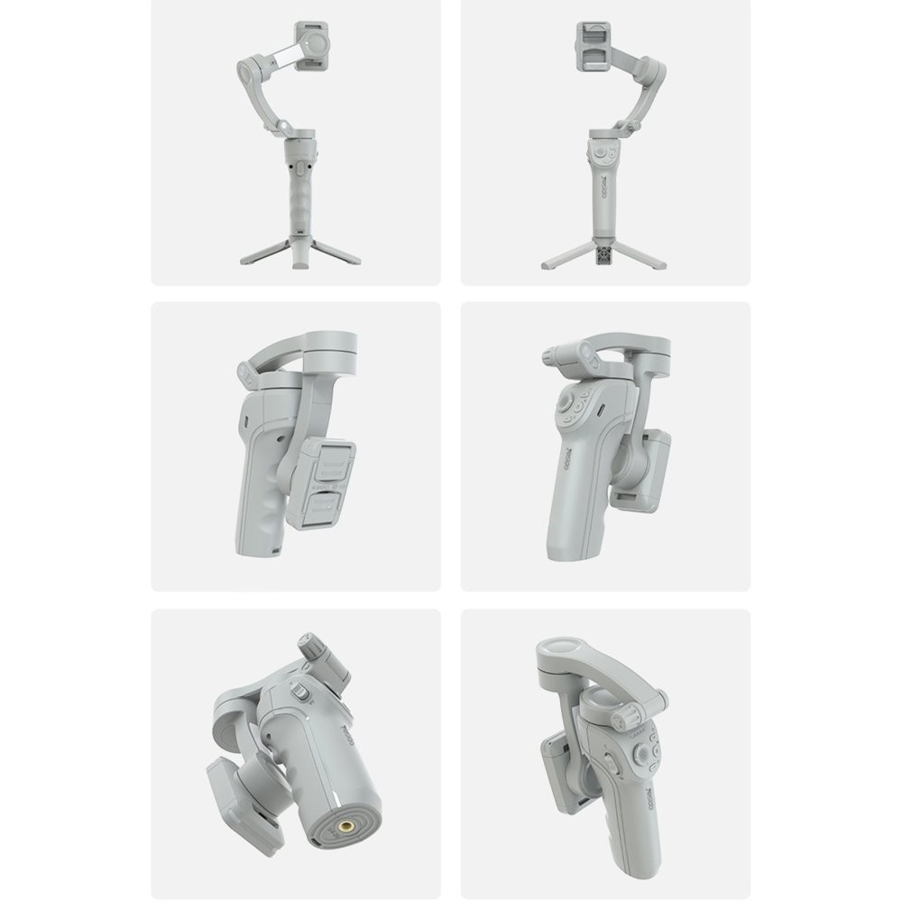 YESIDO SF18 360 Derece Otomatik Yüz Takipli Tripodlu BT 5.0 Selfie Gimbal - Gri